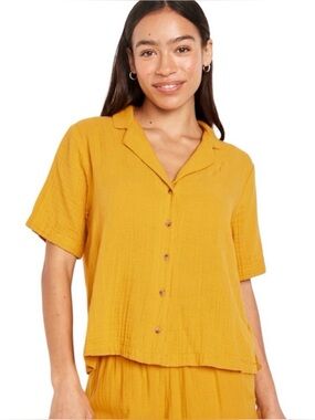 Old Navy Gauze Cotton Short Sleeve Shirt size S